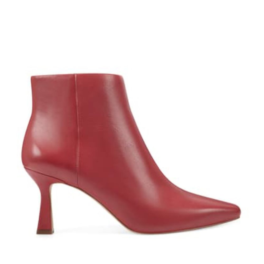 NEW Louise et Cie Women Lenci Red Manhattan Spool Heel Ankle Zip Dress Bootie